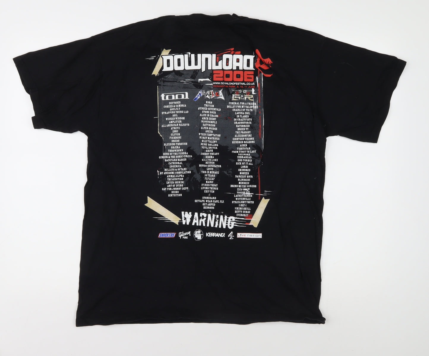 Fruit of the Loom Men's Large Black Download Festival T-Shirt