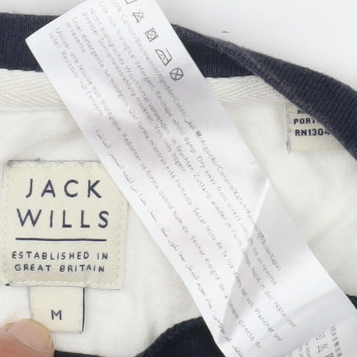 Jack Wills Men's Blue White Colourblock T-Shirt M