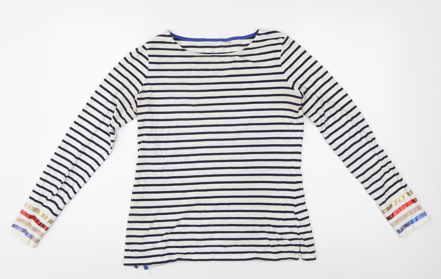 Boden Women's Blue Striped T-Shirt Size 10