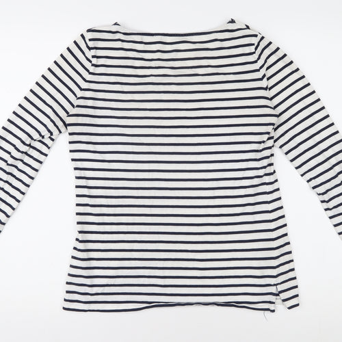 Boden Women's Blue Striped T-Shirt Size 10