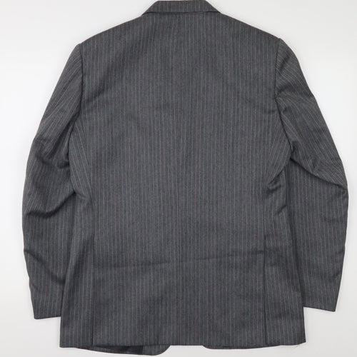 Dunn & Co Men's Grey Striped Blazer Size 40R