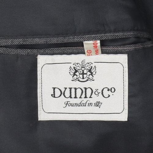 Dunn & Co Men's Grey Striped Blazer Size 40R