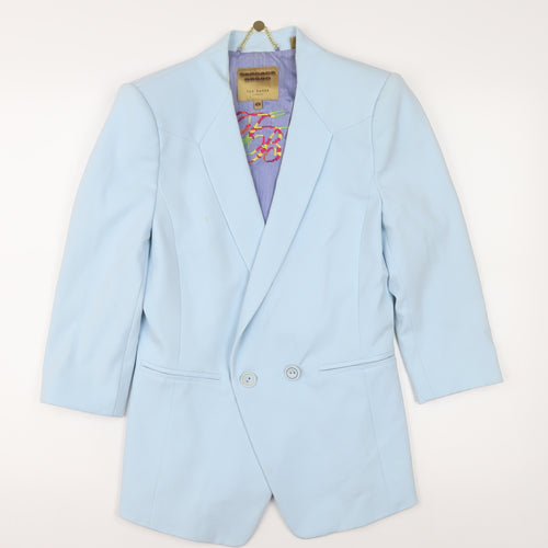 Ted Baker Women's Blue Blazer, Size 2, Modern Classic Style