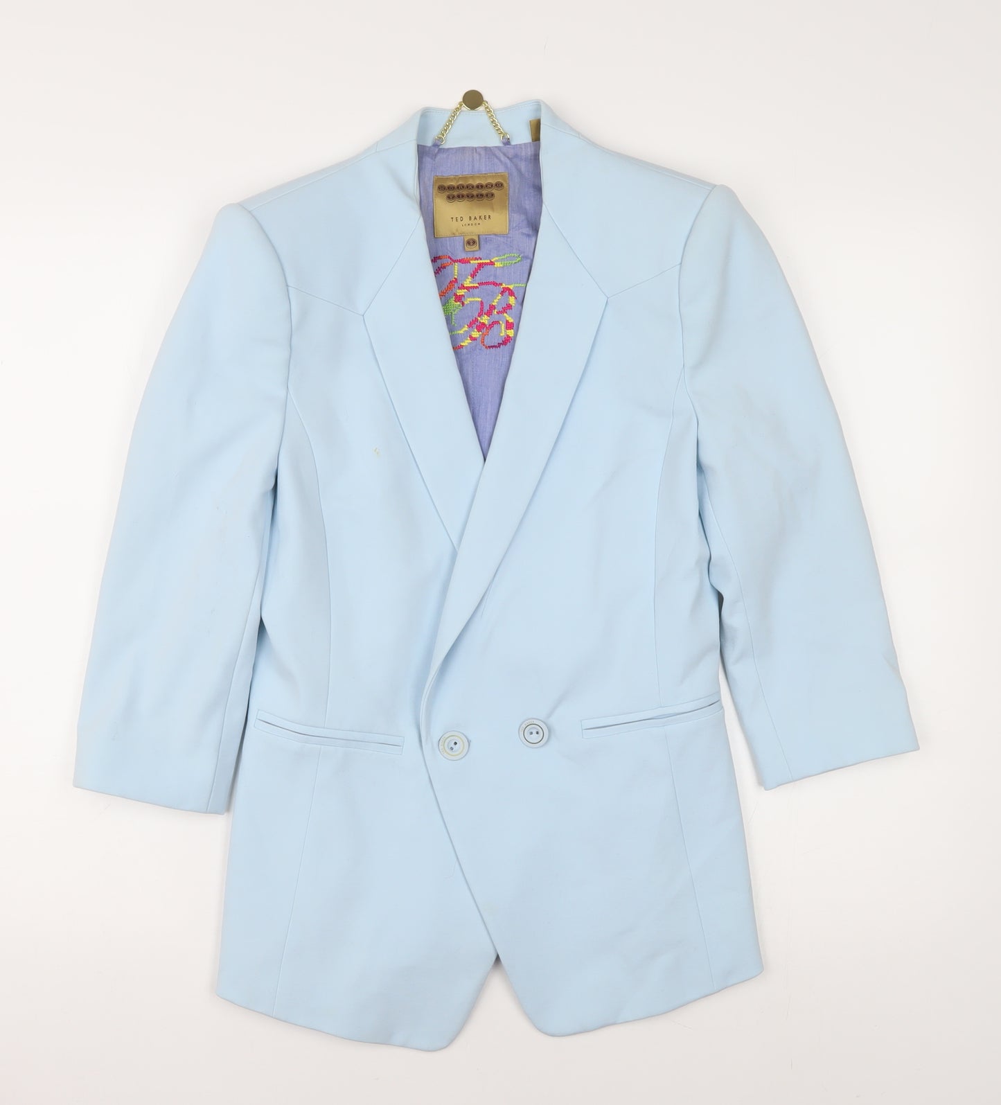 Ted Baker Women's Blue Blazer, Size 2, Modern Classic Style