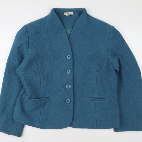 Orvis Women's Blue Wool Jacket XL Button Casual