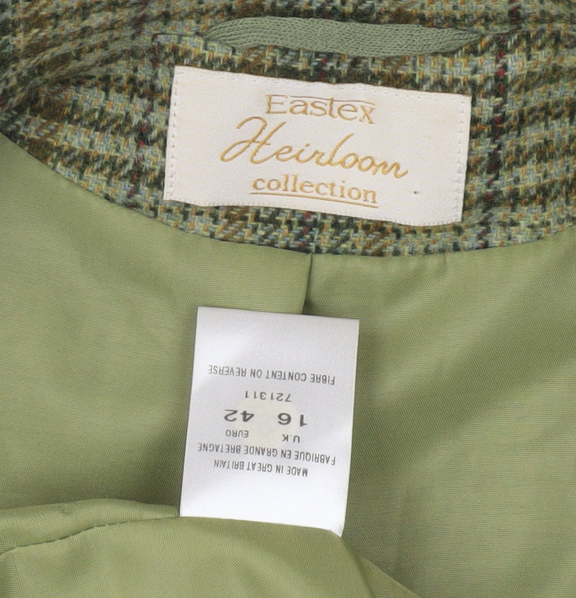 Eastex Women’s Green Check Blazer - Size 16