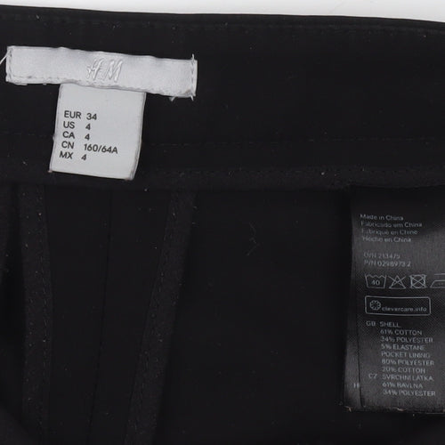 H&M Women's Black Cropped Trousers Size 6