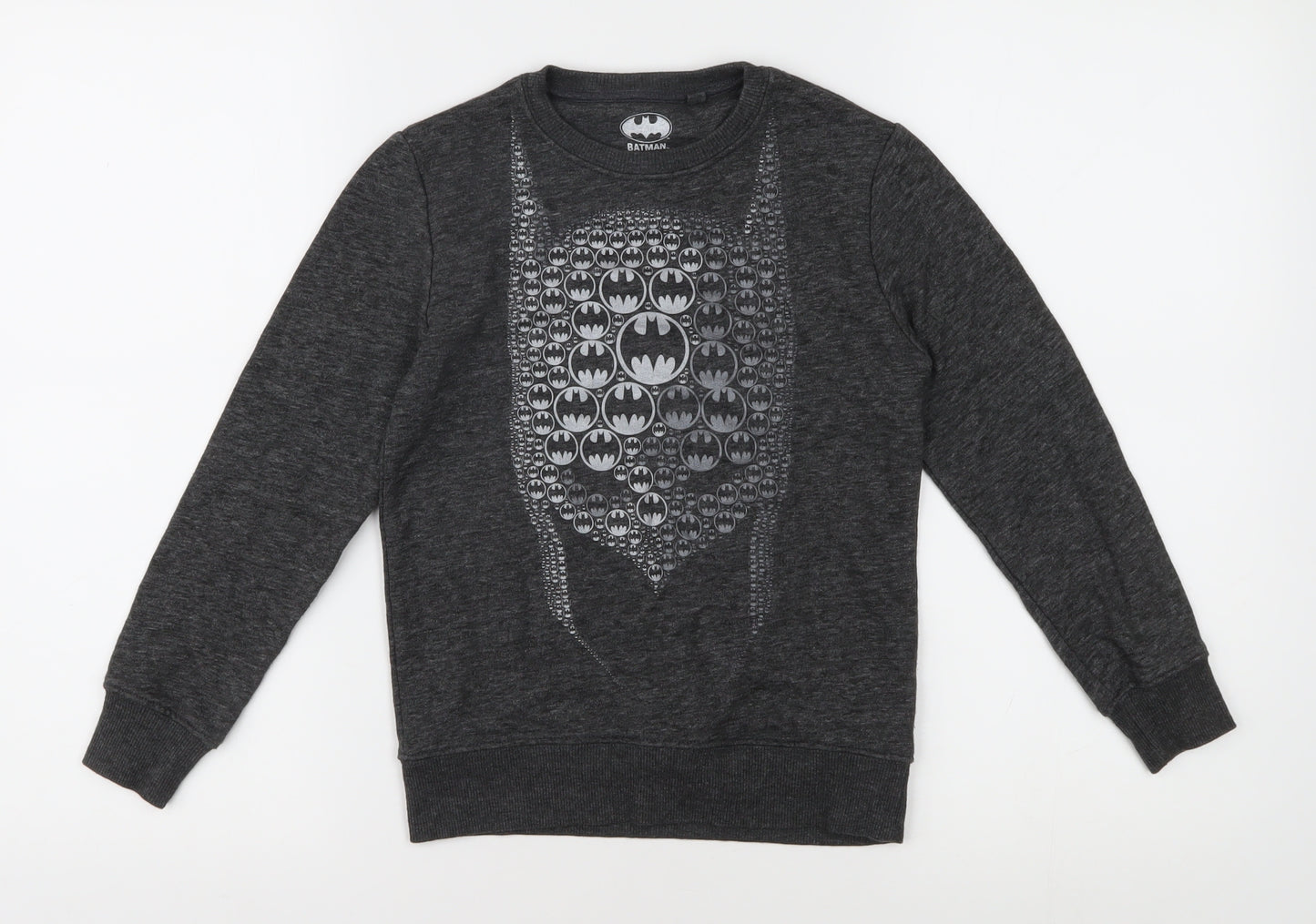 Next Boys Grey Batman Long Sleeve Pullover T-Shirt, 8 Years