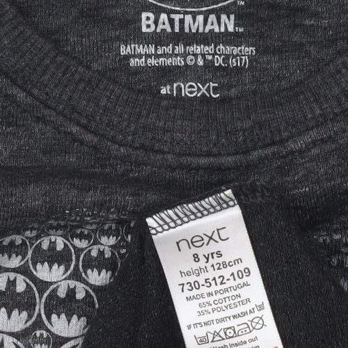 Next Boys Grey Batman Long Sleeve Pullover T-Shirt, 8 Years