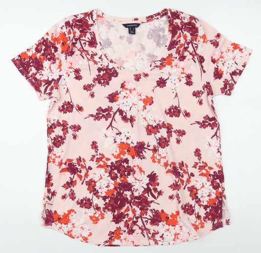 Lands' End Women's Floral T-Shirt, Medium, Multicoloured