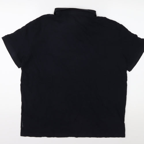 Armani Exchange Men's Black Polo Shirt XL 100% Cotton