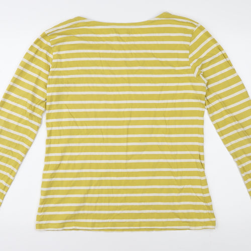 Seasalt Women's Yellow Striped T-Shirt Size 14