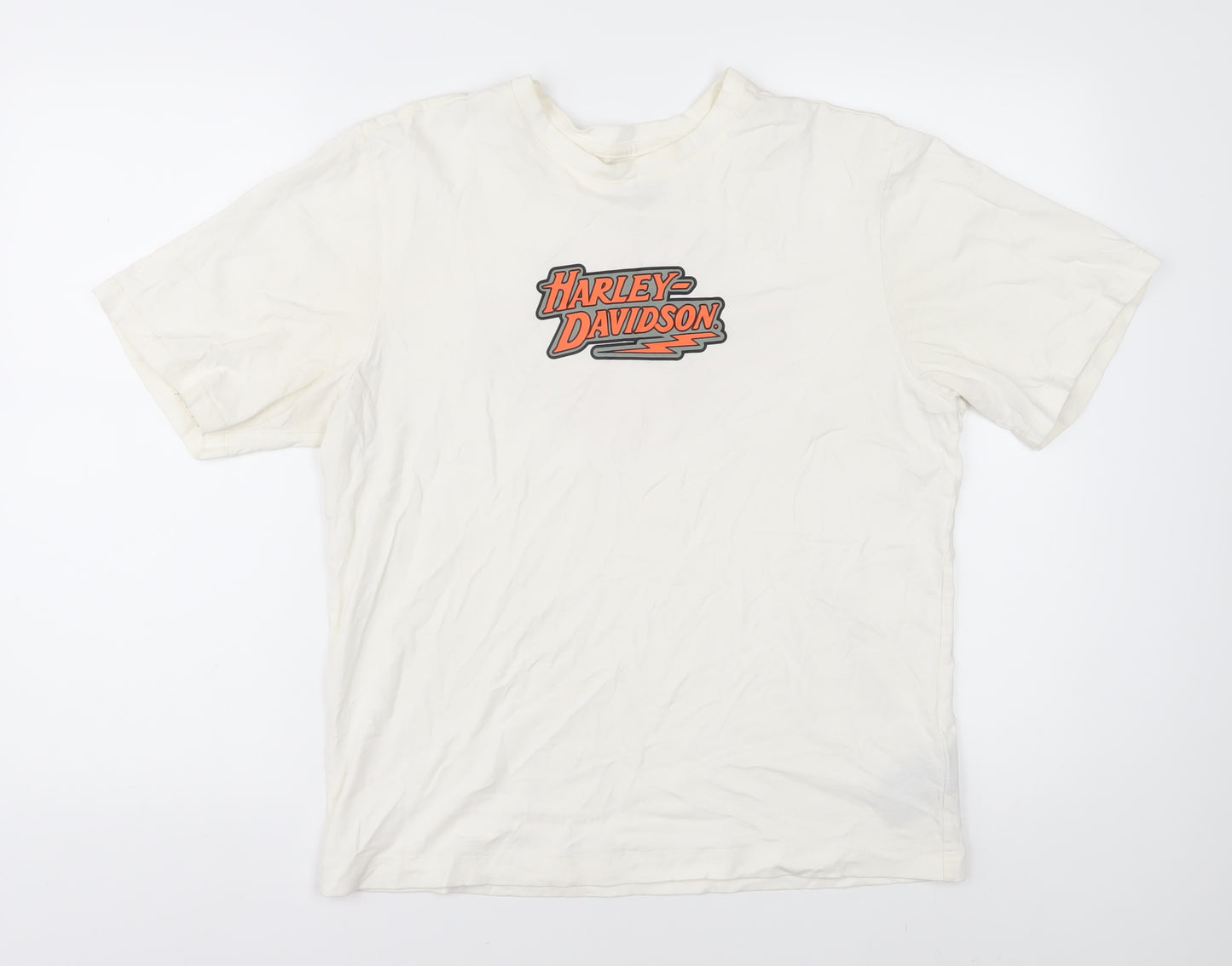 Harley Davidson White Men's S Logo T-Shirt