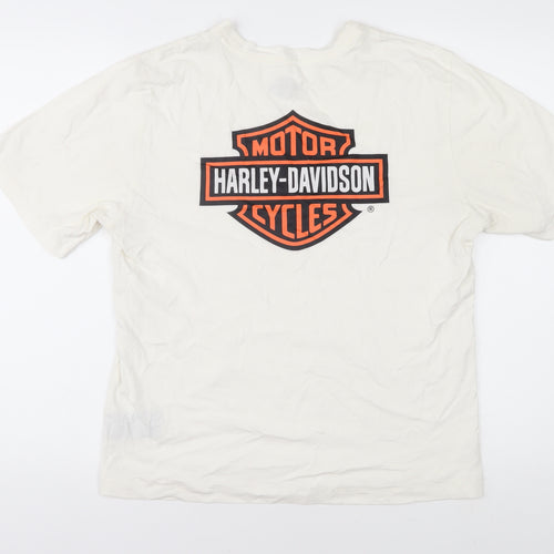 Harley Davidson White Men's S Logo T-Shirt