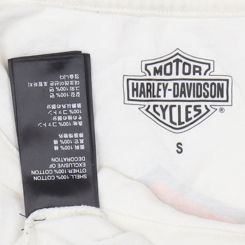 Harley Davidson White Men's S Logo T-Shirt