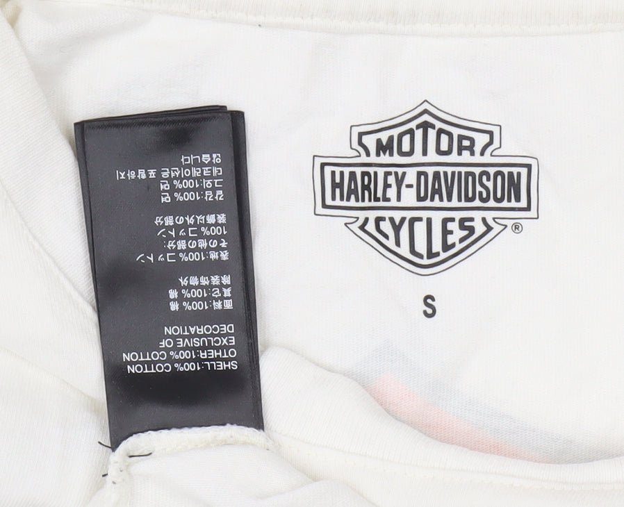 Harley Davidson White Men's S Logo T-Shirt