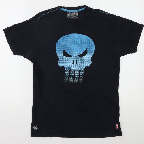 Marvel Extreme Men’s Black Punisher Graphic T-Shirt S