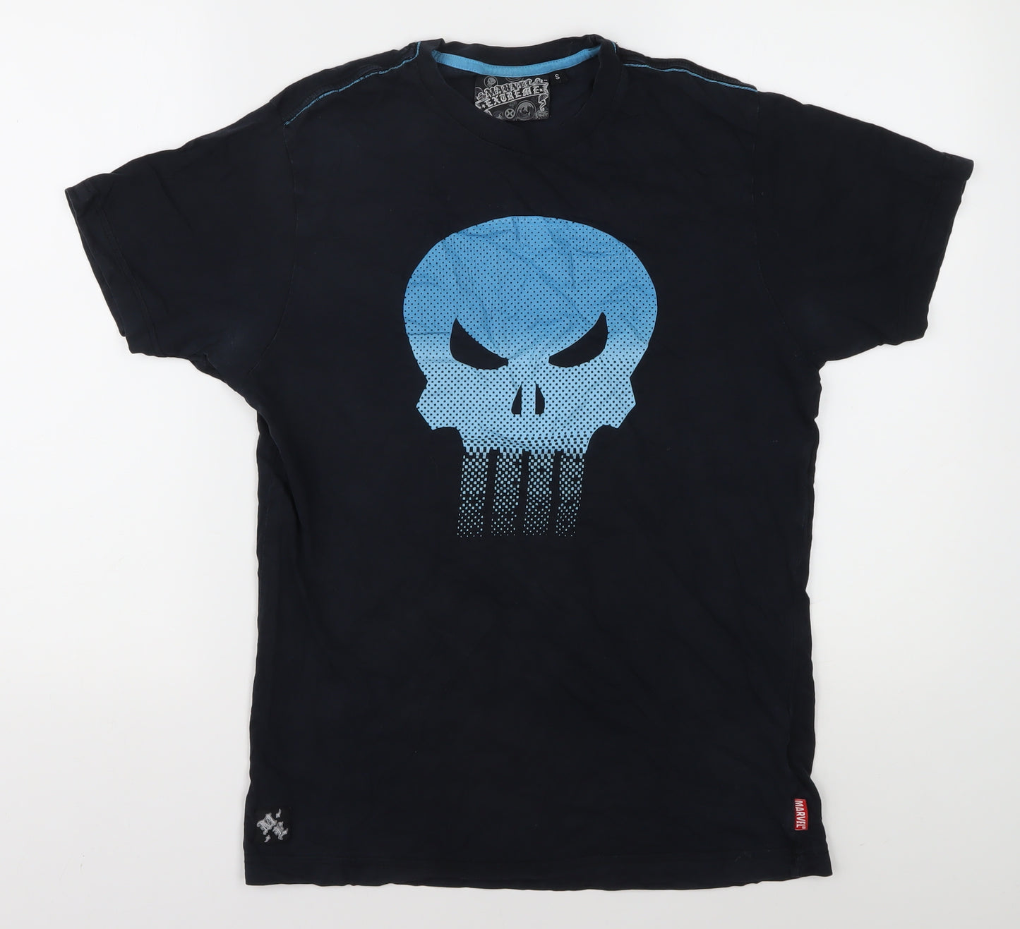Marvel Extreme Men’s Black Punisher Graphic T-Shirt S