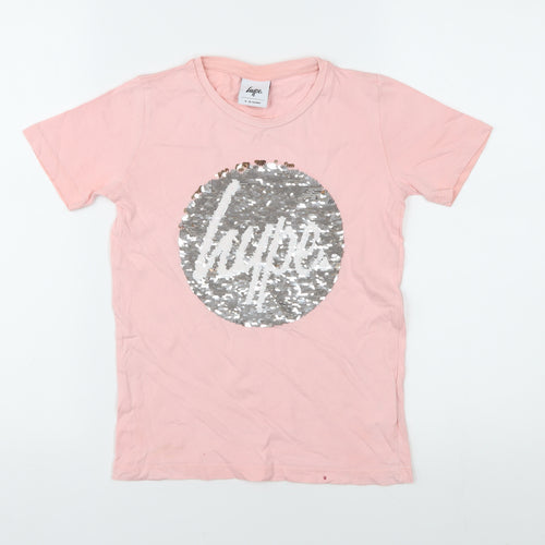 Hype Girls Pink Sequin Graphic Print T-Shirt 9-10 Years