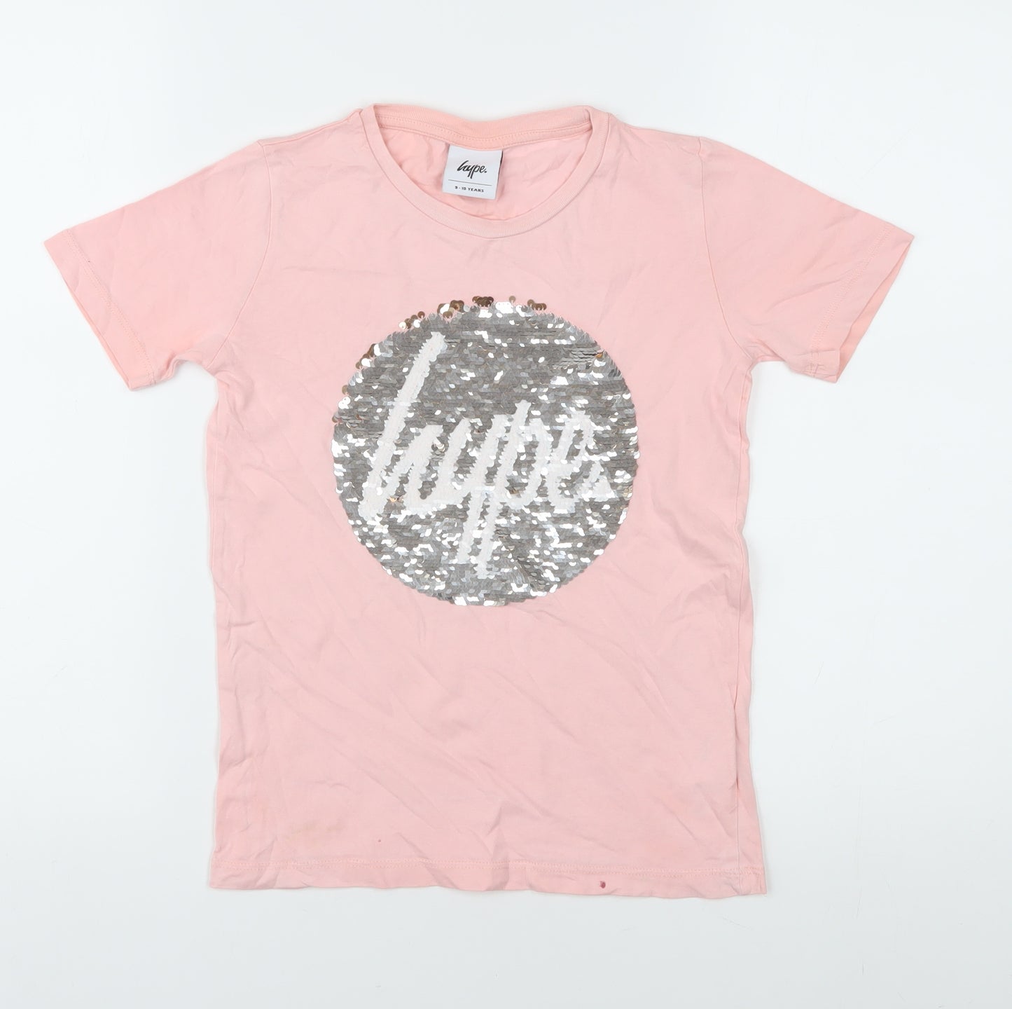 Hype Girls Pink Sequin Graphic Print T-Shirt 9-10 Years