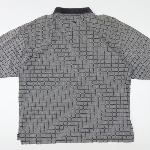 Donnay Men's Grey Check 2XL Polo Shirt