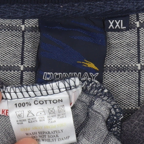 Donnay Men's Grey Check 2XL Polo Shirt