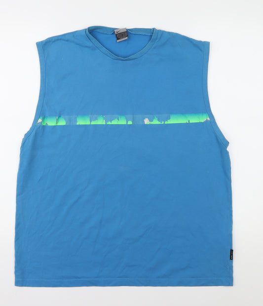 Nike Men's Blue XL Tank Top Gym Training Vest Logo