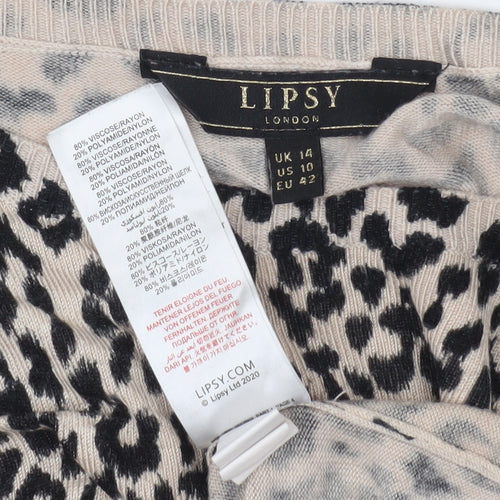 Lipsy Women's Multicoloured Blouse Size 14