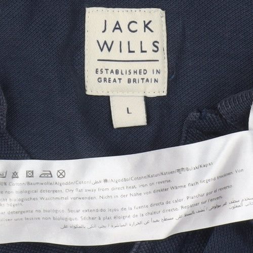 Jack Wills Men's Blue Polo Shirt L