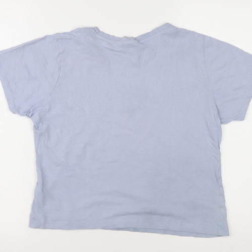 Disney Women's Blue Stitch T-Shirt, Size L, Casual Style