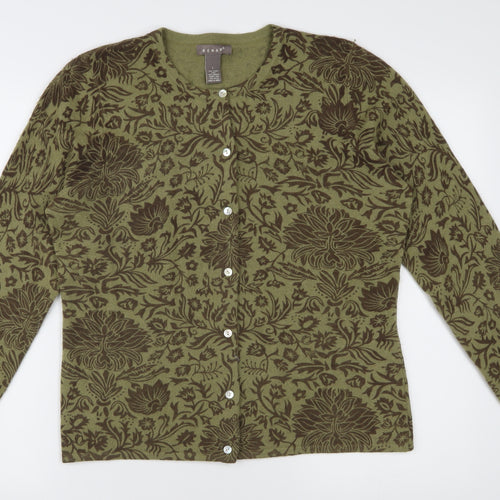Kenar Women’s Green Floral Cardigan, Size L