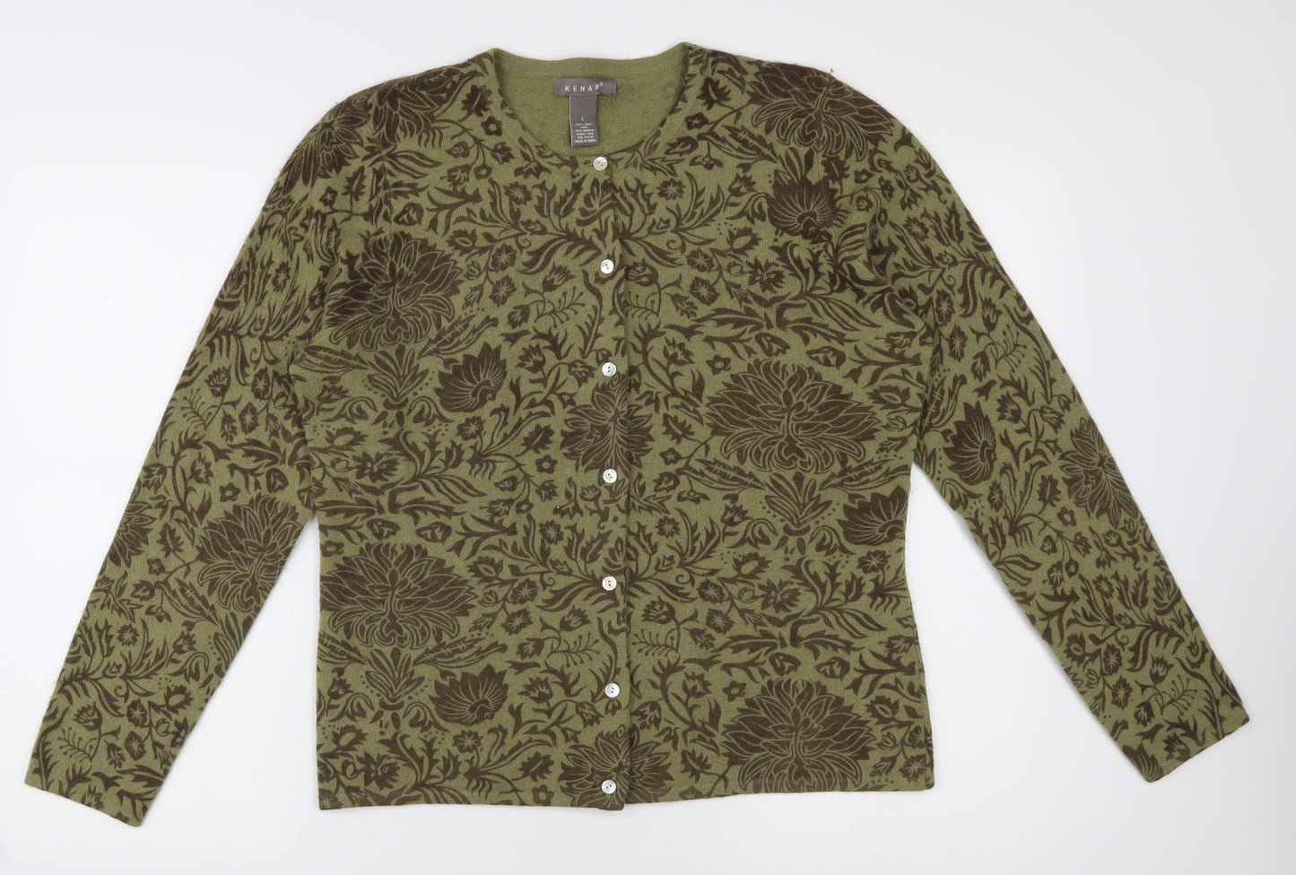 Kenar Women’s Green Floral Cardigan, Size L