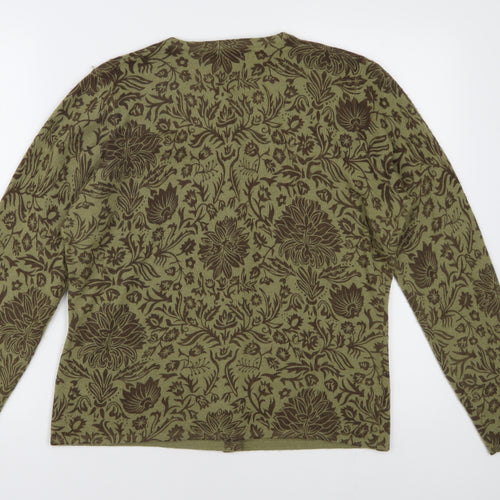 Kenar Women’s Green Floral Cardigan, Size L