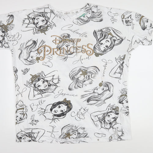 Disney Princess Women's White T-Shirt Size 20-22