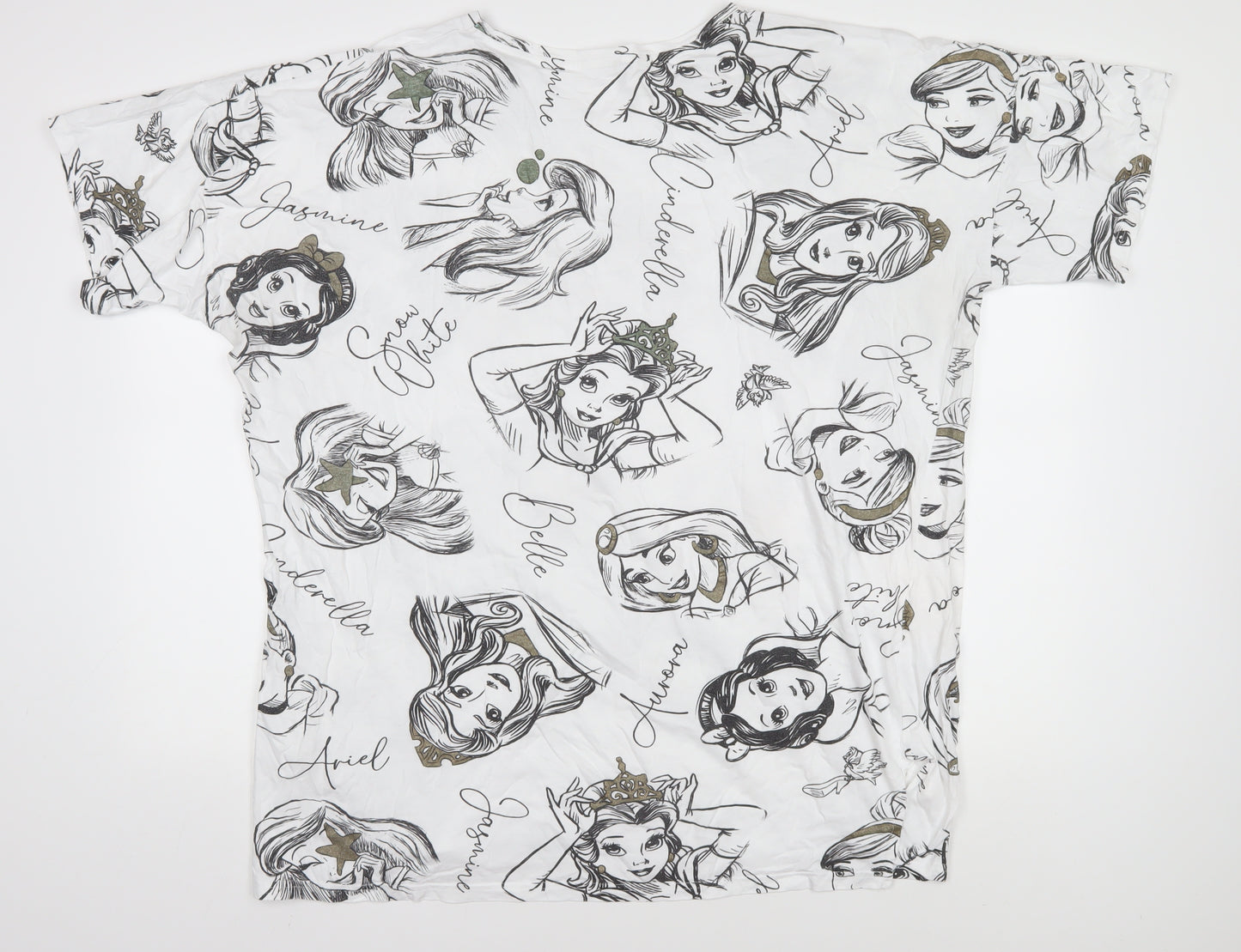 Disney Princess Women's White T-Shirt Size 20-22