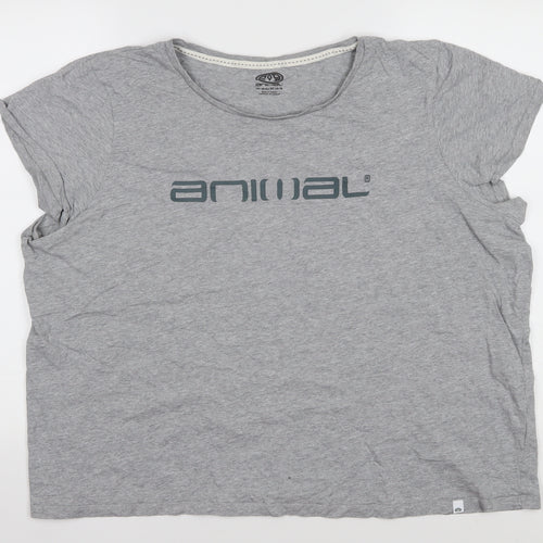 Animal Women's Grey Casual T-Shirt Size 22