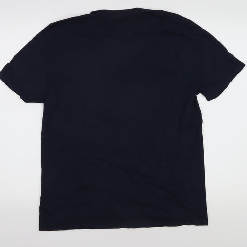 Kin Men's Medium Blue Graphic Print T-Shirt Cotton