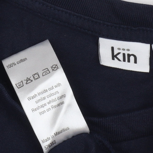 Kin Men's Medium Blue Graphic Print T-Shirt Cotton