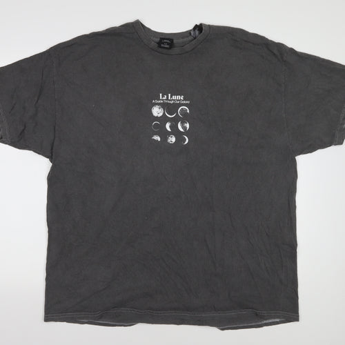 Urban Outfitters Men's Black Moon Graphic T-Shirt L
