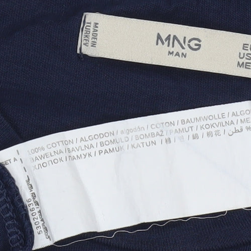 MNG Men's Blue Nautical Graphic T-Shirt Size 12