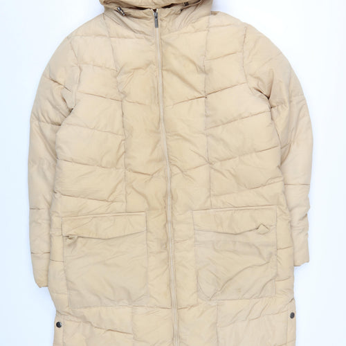 Soyaconcept Womens Beige Hooded Puffer Coat XL