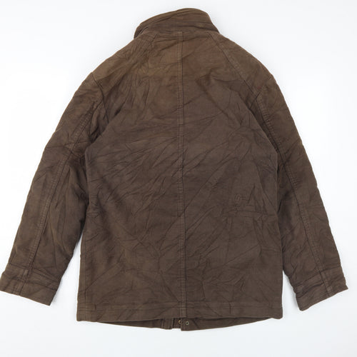 Thomas Nash Men's Brown Coat Medium Cotton Blend