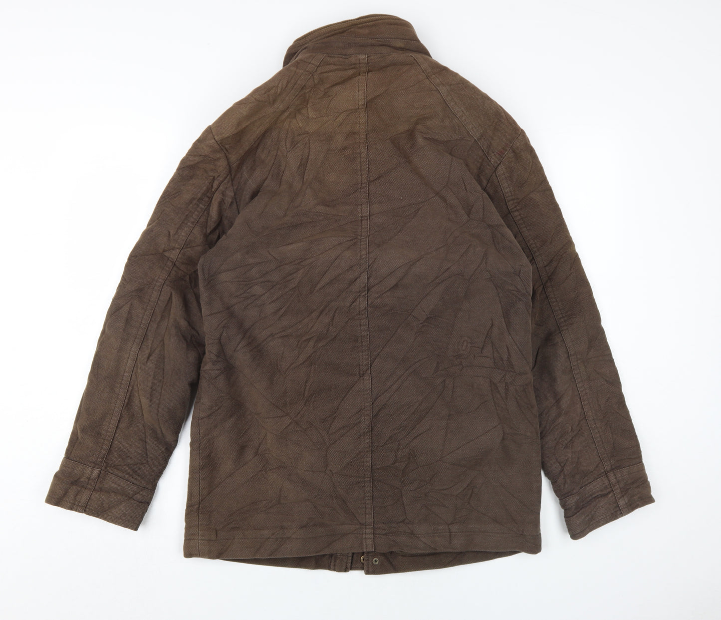 Thomas Nash Men's Brown Coat Medium Cotton Blend