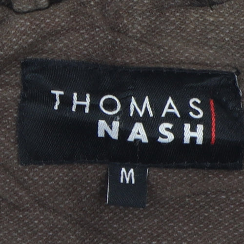 Thomas Nash Men's Brown Coat Medium Cotton Blend