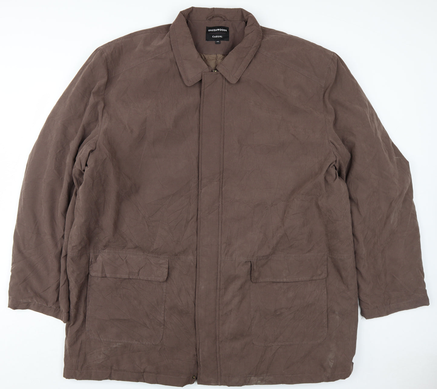 Greenwoods Men's Brown 4XL Casual Coat