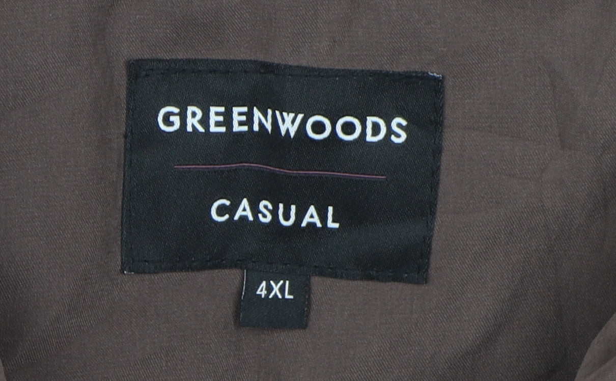 Greenwoods Men's Brown 4XL Casual Coat