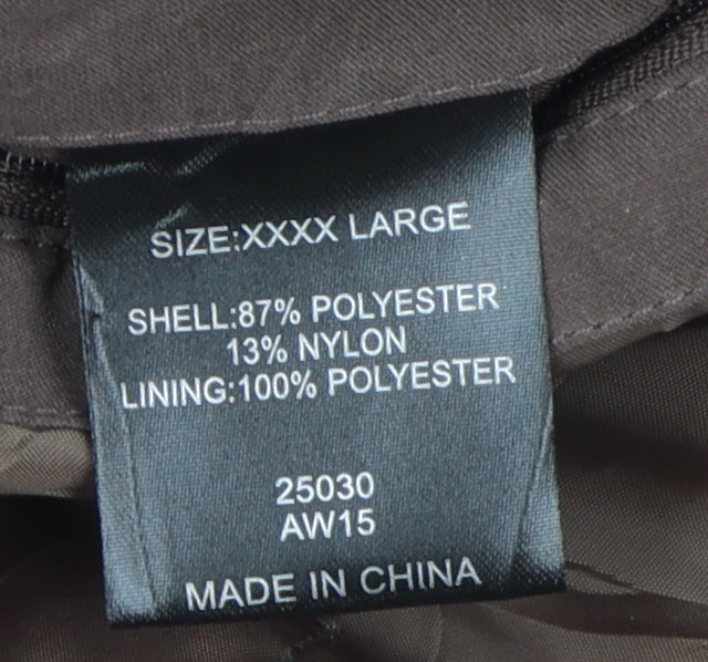 Greenwoods Men's Brown 4XL Casual Coat