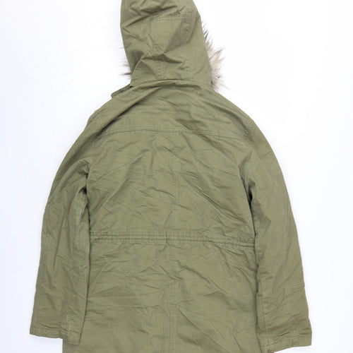 Zara Woman Green Parka Coat with Hood
