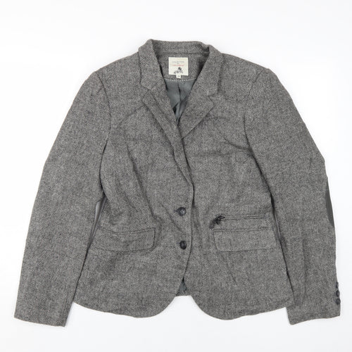 Collection by Jackpot Women’s Grey Herringbone Blazer