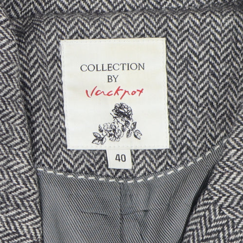 Collection by Jackpot Women’s Grey Herringbone Blazer